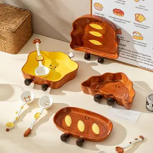 Bread-Shaped Snack Plate - Stylish, Eye-Catching Design, Versatile Tray for Daily Meals, Fruits