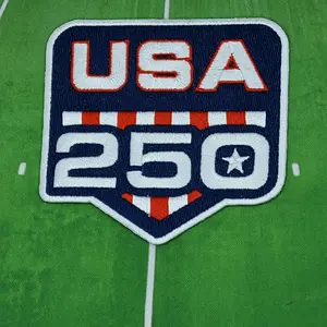 USA 250th Anniversary Embroidered Iron-On Patch 3.5" - Perfect for Customizing Your Clothes