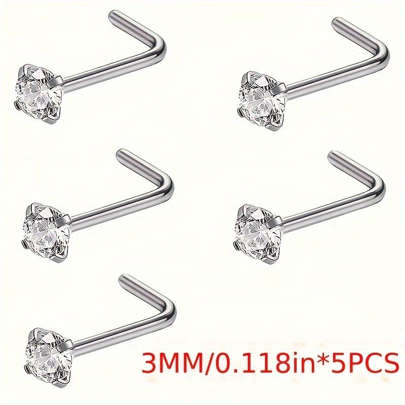 10Pcs Stainless Steel Simple Golden & Silvery Nose Rings Ear Studs Set Boho L-shaped Nose Nostril Piercing Body Jewelry Women Shiny Cubic Zirconia Nose Screw Ear Stud Ring L-shaped Nose Stud Set 10Pcs Stainless Steel Simple Golden & Silvery Nose Rings Ear Studs Set Boho L-shaped Nose Nostril Piercing Body Jewelry Women Shiny Cubic Zirconia Nose Screw Ear Stud Ring L-shaped Nose Stud Set