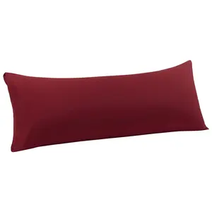 PiccoCasa Body Pillow Case, 110 Gsm Brushed Microfiber Pillowcases Envelope Closure, Soft Full Body Pillow Covers for Long Pillows Body(20"x60") Burgundy