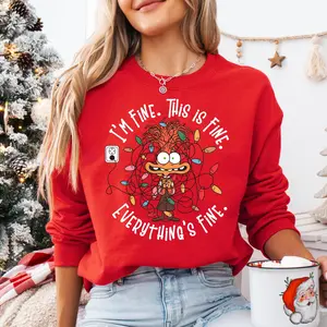 [ New Collection For Xmas ] It's Fine This Is Fine Everything Is Fine Christmas Light Sweatshirt, Christmas Lights Sweater, Inside Out Christmas Hoodie, Gift For Her, For Mom, For Womenswears