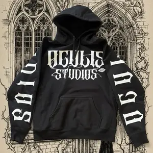 Oculis Studios Wrap Logo Hoodie - Heavyweight Crossgrain Independent Blank with Front Back and Sleeve Print for Bold Statement Making