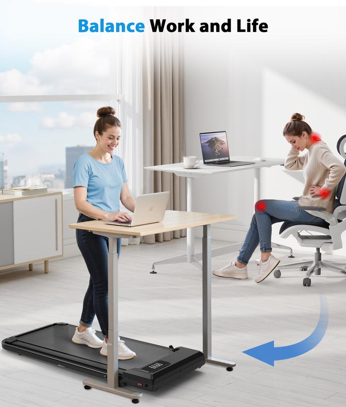 Walking Pad Treadmill with Incline - 8% Incline Walking Pad with Handle Bar - Foldable Under Desk Treadmill for Home with 300 Lbs Capacity - Jogging Machine with Quiet Brushless, App & Remote