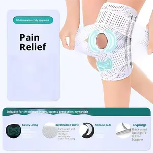 Plus Size Knee Brace for Knee Pain Relief Compression Support with Air Mesh Fabric Adjustable Wrap Side Stabilizers Ultra Soft Bandage for Sports Running Meniscus Tear ACL Arthritis Relief