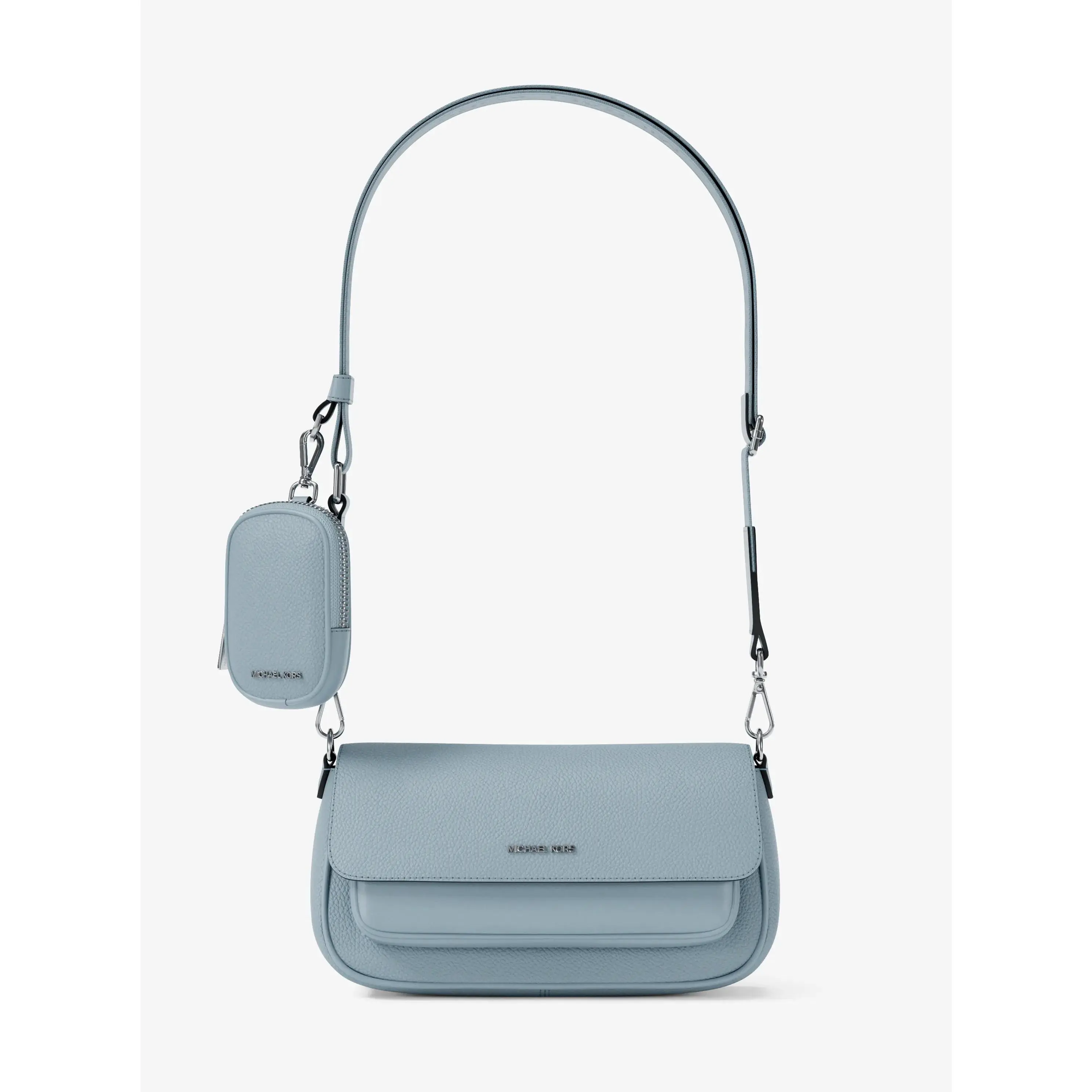 Jet Set Travel Small Pebbled Leather Crossbody Bag With Pouch