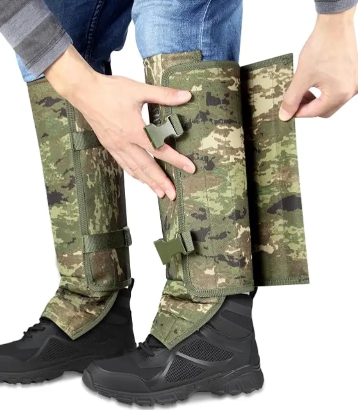 Outdoor Gaiters - Durable Adjustable Size Shoe & Boot Toe Guards, Unisex Protective Gear for Lower Leg Safety, Hunting Accessories for Snake Bite Protection to Stay Safe in Snake-Prone Areas
