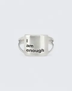 I Am Enough Sterling Silver Ring
