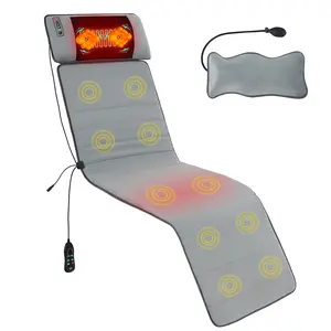 Sweetcrispy Full Body Massage Mat, Heating Pad with Massager, Vibrating Heating Pad for Back Pain, Leg, Full Body, with 10 Motors and 9 Speed Settings, Gift for Dad Mom
