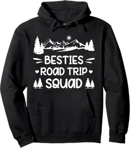 Besties Road Trip Squad Best Friend Vacation Road Trip Pullover Hoodie - 28B0FR3NF972