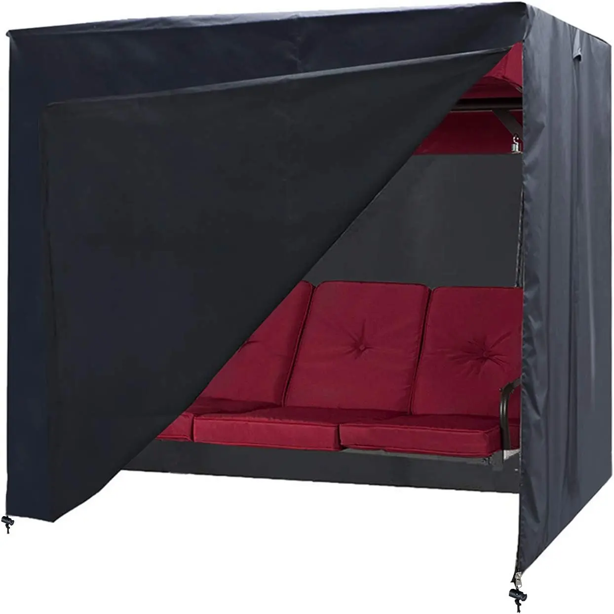 Outdoor Swing Cover 3 Triple Seater Hammock Cover Garden Swing Cover Garden Hammock Glider Chair Cover Patio Furniture Cover UV Resistant Swing Canopy Cover  Weather Protection