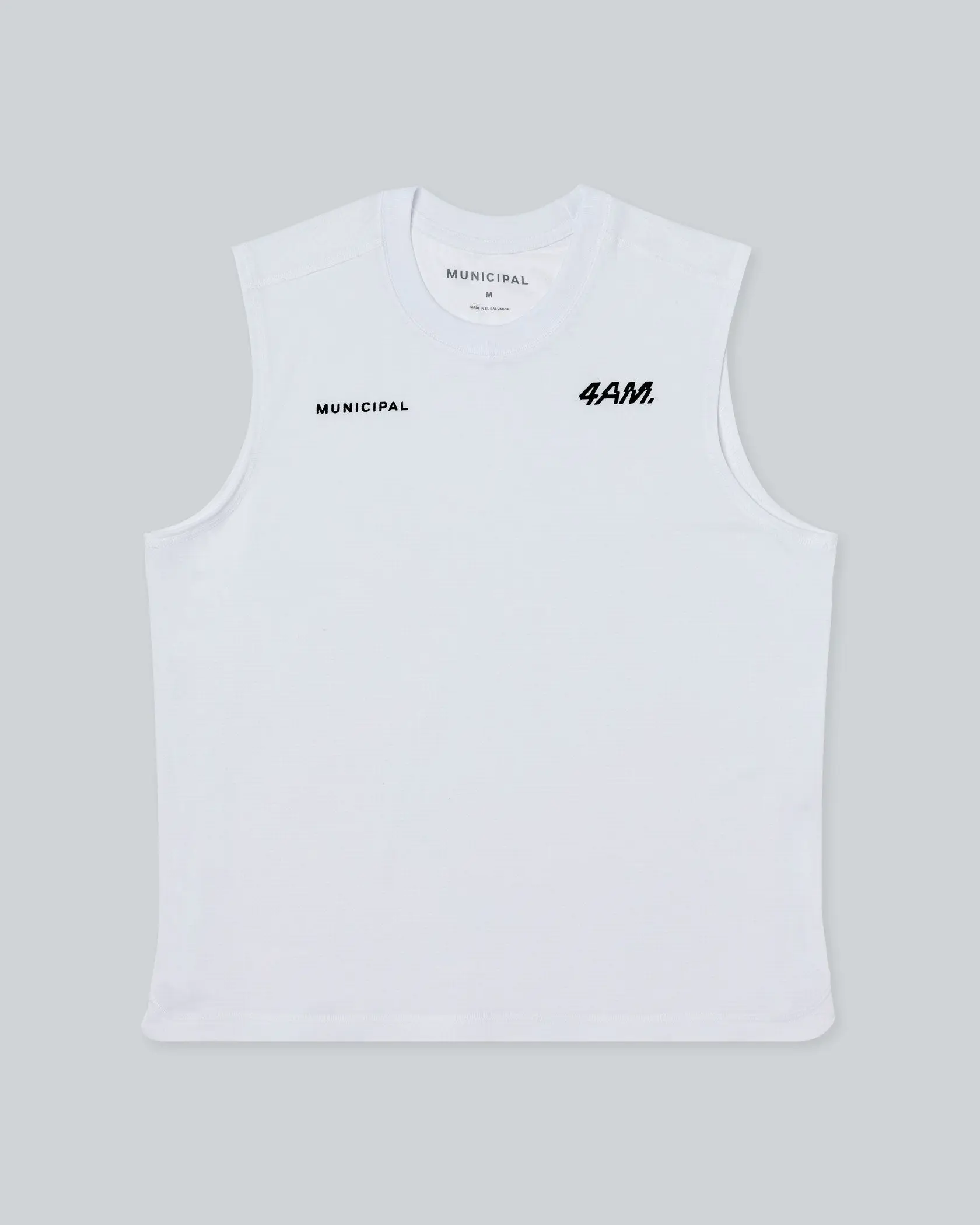 MUNICIPAL 4AM Men's Tank Shirt - Cotton-Polyester Blend, Fitness Activewear, Moisture Wicking, Drirelease® Tech, Mesh Panels, Interior Taping, Standard Sizes, All-Season Workout Apparel
