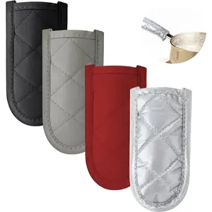 4 count Pan Handle Covers Heat Resistant, Hot Handle Holders Non Slip Pan Sleeves Cast Iron Skillet Holder Covers for  Kitchen Cooking Tools (Elegant Styles)