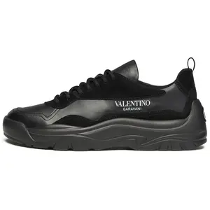 Valentino Gumboy Men's Low-Top Sneakers with Comfortable Thick Sole in Black Trending Shoes, House White Official Shoes to Get / Maison Mihara Verifiable, with credentials and supporting global authentication