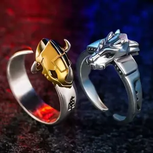 Anime Cartoon Digimon  Ring Garurumon Unisex Cosplay Adjustable Angel Angewomon Rings Party Accessories Jewelry