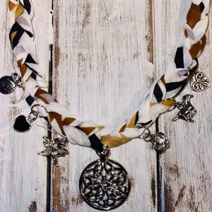 Bandana Necklace with 7 Charms - Includes Unique Design and Charm Collection perfect jewelry