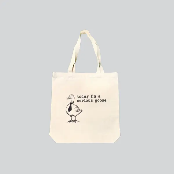 Today I'm a Serious Goose Tote Bag| Funny Tote Bag| Funny Goose Tote Bag, Goose Lover Tote Bag.