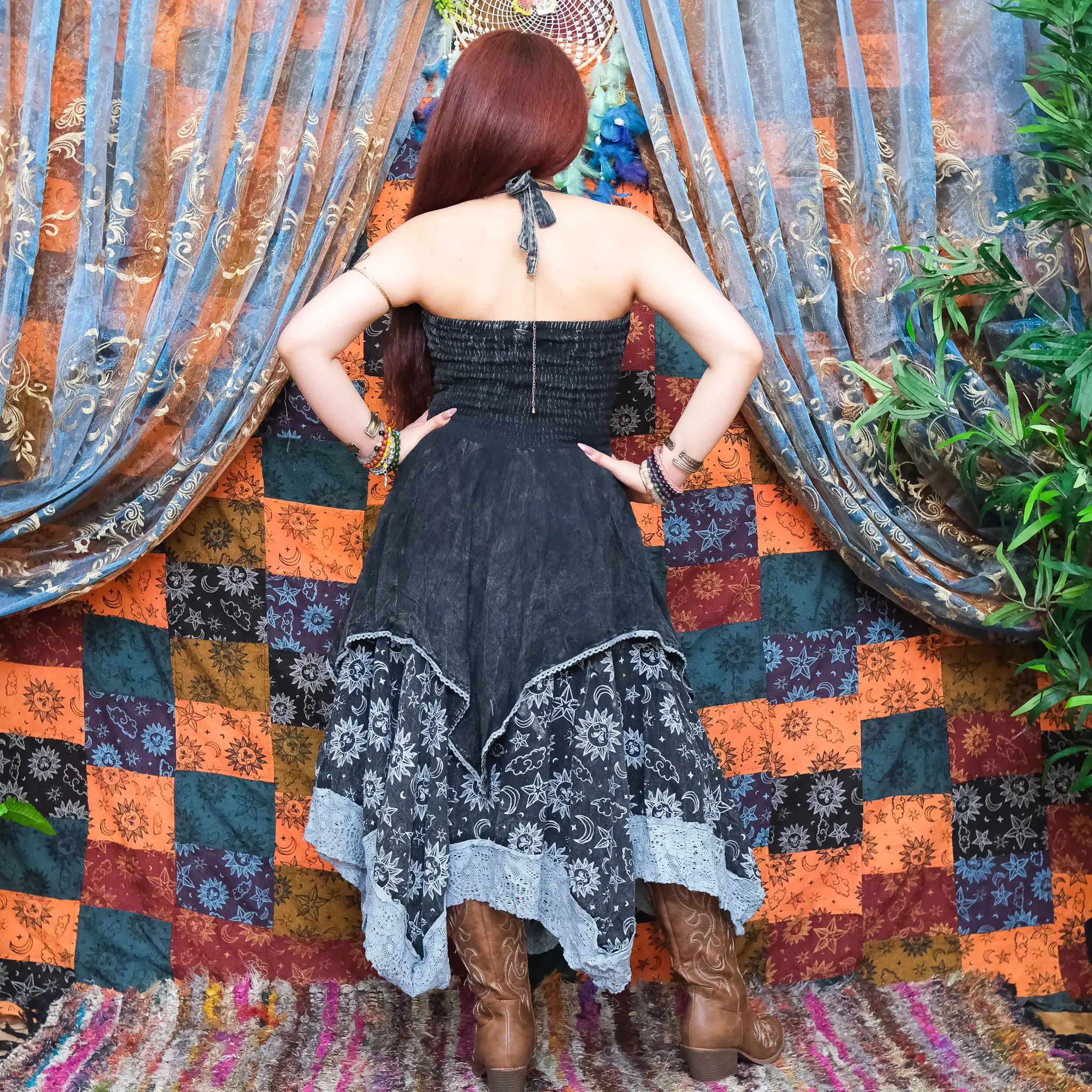 Witchy Celestial Cotton Pixie Dress, Fairy Goth Assymetrical Cottage core Dress, Maxi Boho Corset Fae Halter Dress, Handkerchief Lace Dress - TikTok Shop Witchy Celestial Cotton Pixie Dress, Fairy Goth Assymetrical Cottage core Dress, Maxi Boho Corset Fae Halter Dress, Handkerchief Lace Dress - TikTok Shop