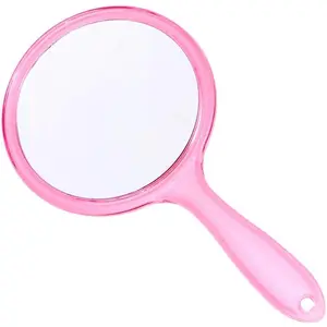 Makeup Hand Mirror, Double-Sided 3X 1x Magnifying Large Travel Handheld Mirror  Mirror  Clear Finish Round Mirror ()