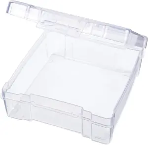 ClearView 6" x 6" Box Art & Craft Organizer, [1] Plastic Storage Case, Clear