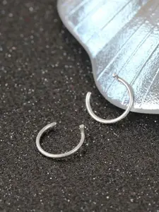 2pcs Punk Style Non Piercing Lip Rings In Silver, Lip Adornment, Fashionable And Personalized Vintage Body Jewelry Adjustable Jewelry #Fashionweek#Fallfreshness