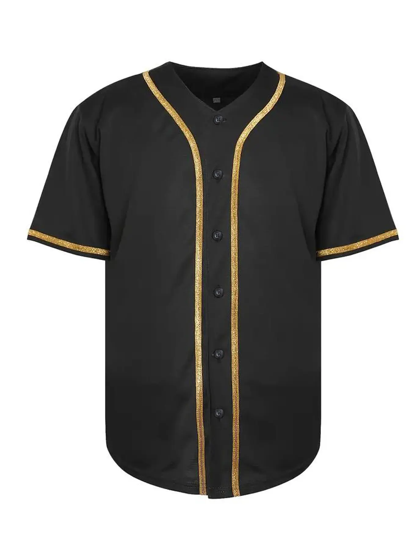 Blank Baseball Button Down Jersey Plain Short Sleeve Hipster Hip Hop Streetwear Sport Top T Shirts Jersey Casual Baseball Jersey