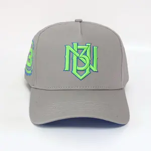 Grey | Neon Green | Royal Blue - Snapback