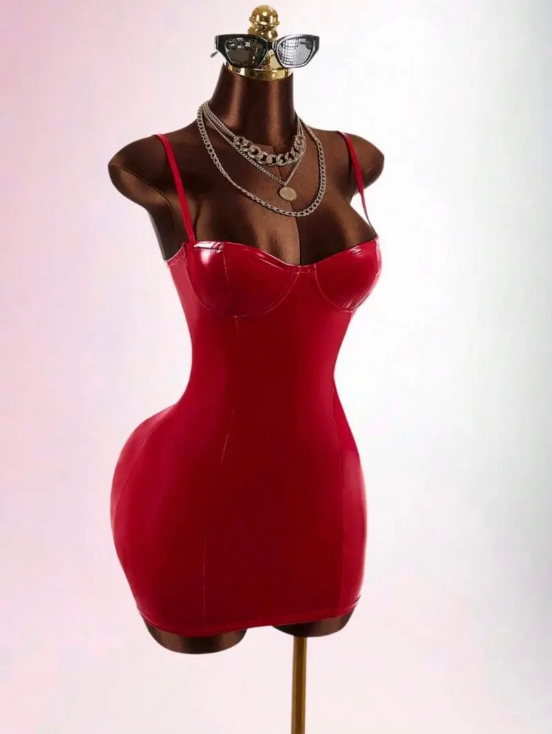 asymmetrical satin dress Asymmetrical Satin Dress with Slit and Sequins