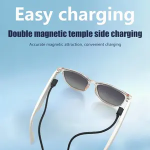 Wireless smart Bluetooth glasses, intelligent touch control, noise cancelling calling, audible music, ultra long battery life, no pain after long-term use, sweat proof, suitable for both men and women for daily leisure sports