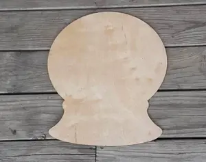 17” x 14” Snow Globe Door Hanger Wood Craft Blank