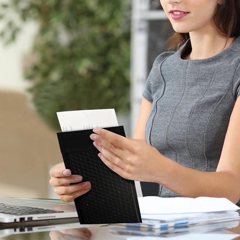 4x5 inch Polyethylene Filled Bubble Mailers, Pack of 25/50 Bubble Mailers, Opaque Self Seal Adhesive Waterproof Bags for Shipping and Packaging #000 Envelopes