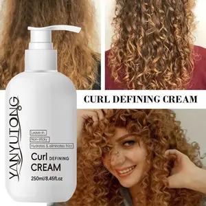 Plant-Based No-Rinse Curl Defining Cream 250ML, Moisturizing Formula for Soft & Manageable Curls, Ideal for All Hair Types