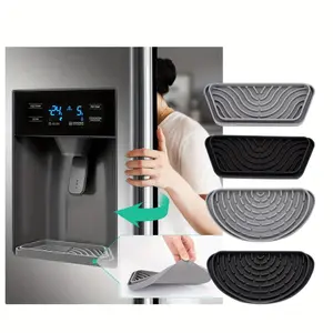 1pc Silicone Cuttable Water Dispenser Splash-proof Drain Tray Refrigerator Drip Catcher For Water Tray Protects Ice And Water Dispenser Pan From Spills Mineral Build-Up And Water Splatter, Water Splash Guard