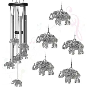 Windchimes Outdoors Clearance, Door Chime Wind Chimes for Outside Sympathy Wind Chimes for Patio Decoration, Garden Decor. Zen Garden Decor(Elephant)
