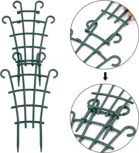 Trellis for Potted Plants, Stackable Small Indoor Plant Trellis for Climbing Plants Outdoor for Vine Ivy Hoya Houseplants Flower Plant Support, 4 Pack