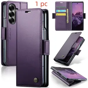Samsung Galaxy Z Fold 7 & 6/5 Smartphone Case, Card Holder Wallet Cover, RFID Blocking, Durable Stand Magnetic Closure Shockproof Protective Phone Case