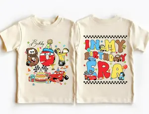Retro Cars Movie 95, #MccQueenn Tow Mater Birthday Boy Lightning, Youth Radiator Spring Girls Trip 2025, Family Vacation, Funny, Cute tee, Cartoon