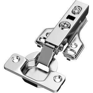 2 Pack Full Overlay Soft Close Cabinet Hinges, Kitchen Cabinet Door Hinges for Face Frame Cabinet, 100° Opening Angle Hidden Frameless Cabinet Hinges, 2-Way Adjustment Soft Closing Hinges