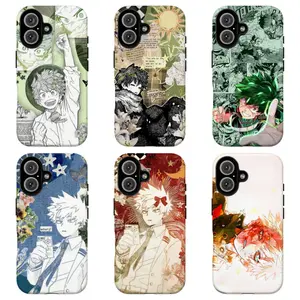 FL-MHA Deku & Bakugo Collage Phone Case, Anime Protective Cover For iPhone 11 12 13 14 15 16 17 Air Pro Max for Samsung S26 S25 S24 S23 S22 S21 Case,Gift for her/him/fans