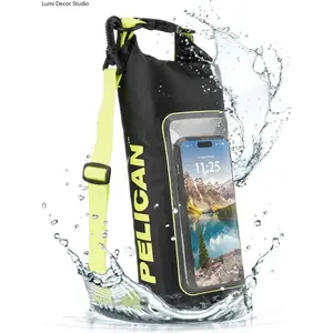 2L Waterproof Dry Bag Backpack, IP68 Roll Top Floating Dry Sack with Phone Case, Waterproof Shoulder Bags for Beach, Kayaking, Camping