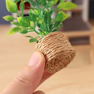 Mini Model Orange Tree Green Plant Decor - Plastic, No Electricity Needed, Detailed Leaf Design for Home or Office, Office Decoration |   Miniature Plant Decor |   Detailed Leaf Design, Miniature Trees