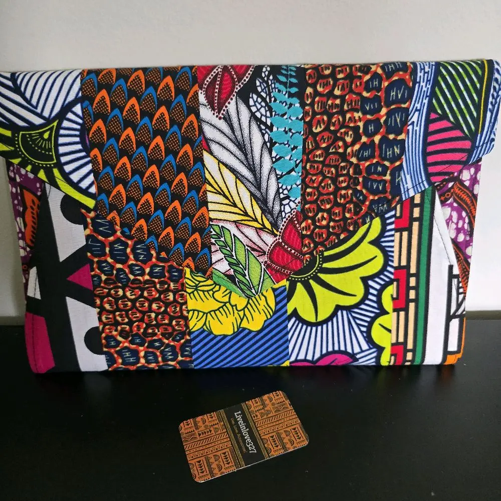 Multi Ankara Patchwork Envelope Bag – Convertible Handbag & Clutch