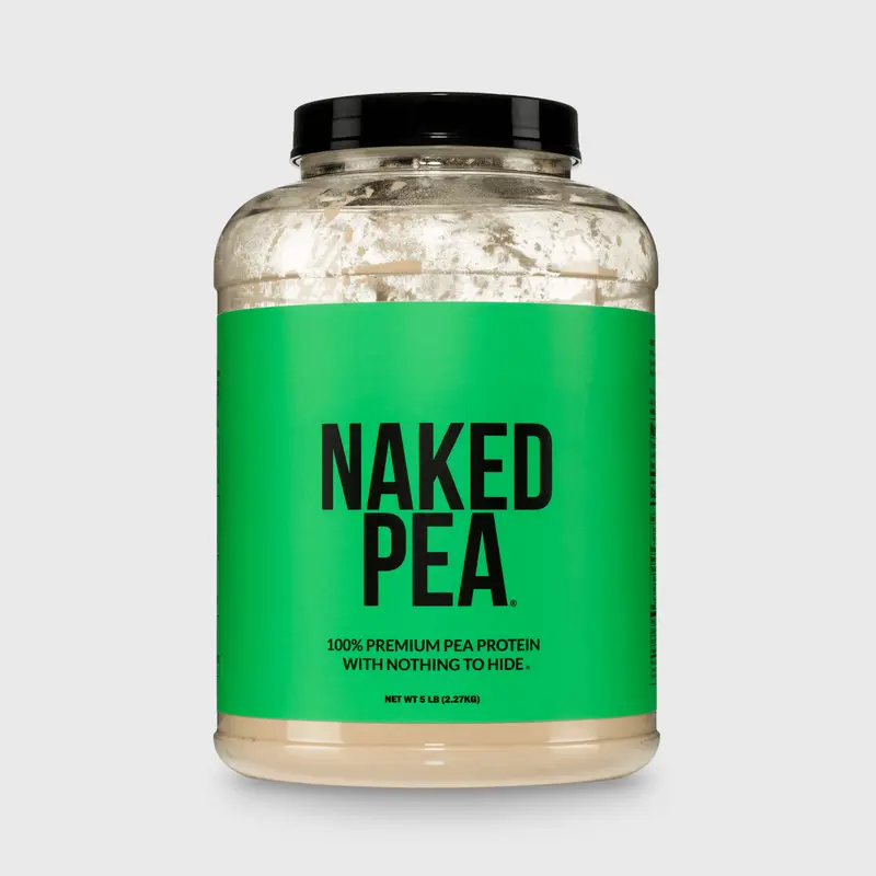 Naked Pea 100% Premium Pea Protein Powder 5LB - US Grown, Additive-Free, Vegan - 18g Protein, 2g Carbs - Only 1 Ingredient