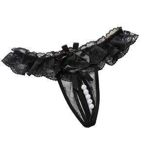 Thong Massage Pearl Panties Women's T-back Plus Size