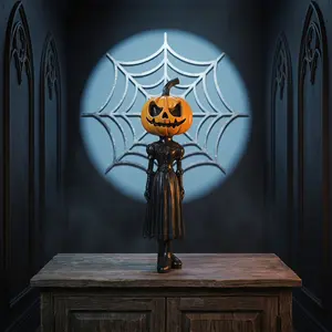 Pumpkin Man Statue, Halloween Decorative Ornament, Entryway Decoration, Spooky Atmosphere, Home Décor Item, 1 Piece