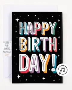 Endless Birthday Recordable Card with Glitter