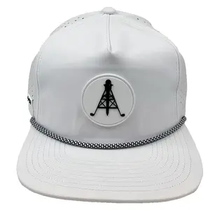 LG White Oil Rig Patch/Tee Holder Rope Cap