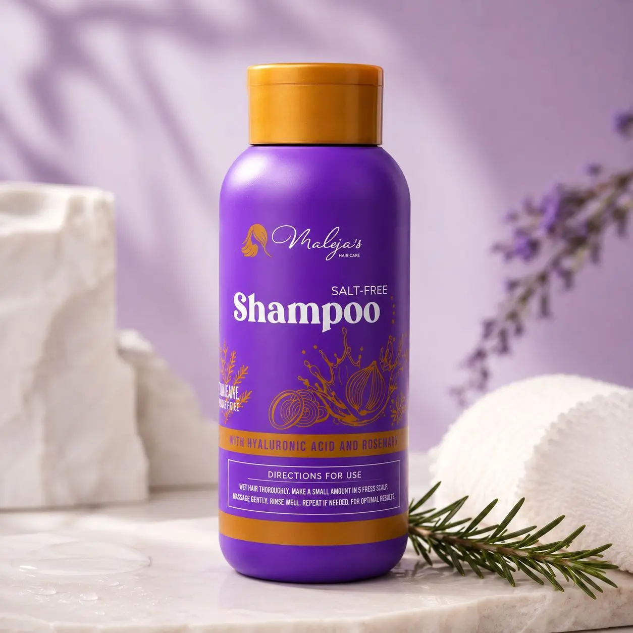 Shampoo with onion, acid hyaluronic and rosemary