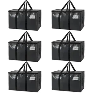 Large Moving Bags,  Blue Heavy Duty Totes For Storagewith Visible Labels , Wrap Around Handles, Storage Bags for Space Saving, Change of seasons Alternative to Moving Boxes  Back to school season gifts