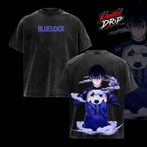 Isagi Yoichi – Blue Lock Anime Shirt, Anime Soccer Tee, Japanese Manga Streetwear, Oversized Isagi Yoichi T-Shirt, Vintage Washed Tee, Graphic Anime Blue Lock Shirt, Unisex Streetwear, Gift For Blue Lock Fans