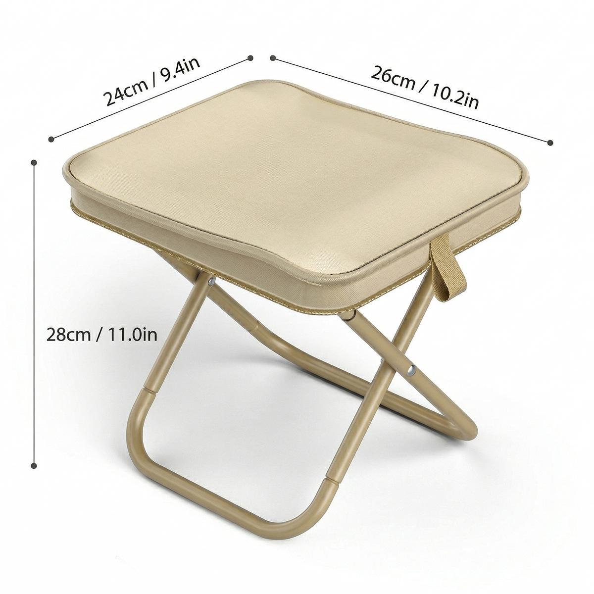 Portable Folding Stool, Small Camping Stool for Adults, Lightweight Collapsible Stool with Carrying Bag, Heavy Duty Outdoor Seat Holds Up to 210 LBS for Hiking, Fishing, Picnics, and Queuing